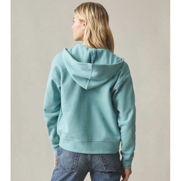 American Giant Hoodie Womens M Teal Midweight Full Zip USA Pockets Casual NEW - Picture 6 of 8